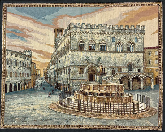 Arazzo : la fontana Maggiore di Perugia