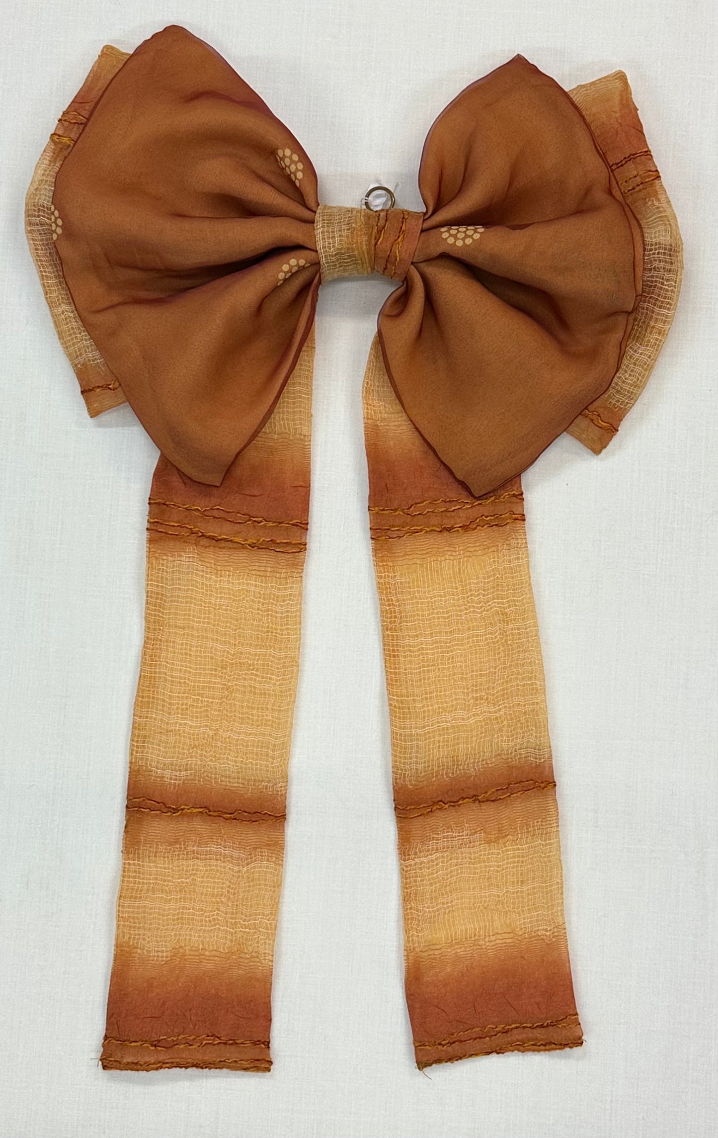 Fiocco raso arancio/mattone per addobbo e fuori porta