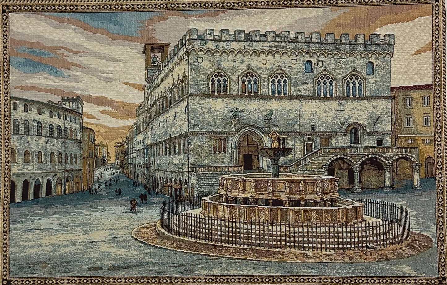 Arazzo : la fontana Maggiore di Perugia foderato