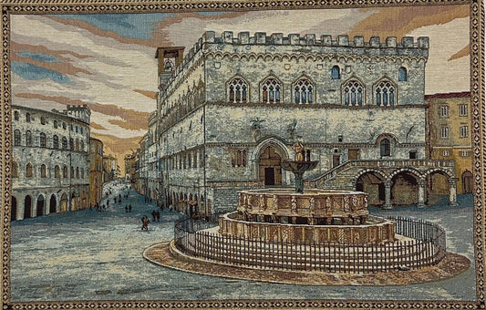 Arazzo : la fontana Maggiore di Perugia foderato