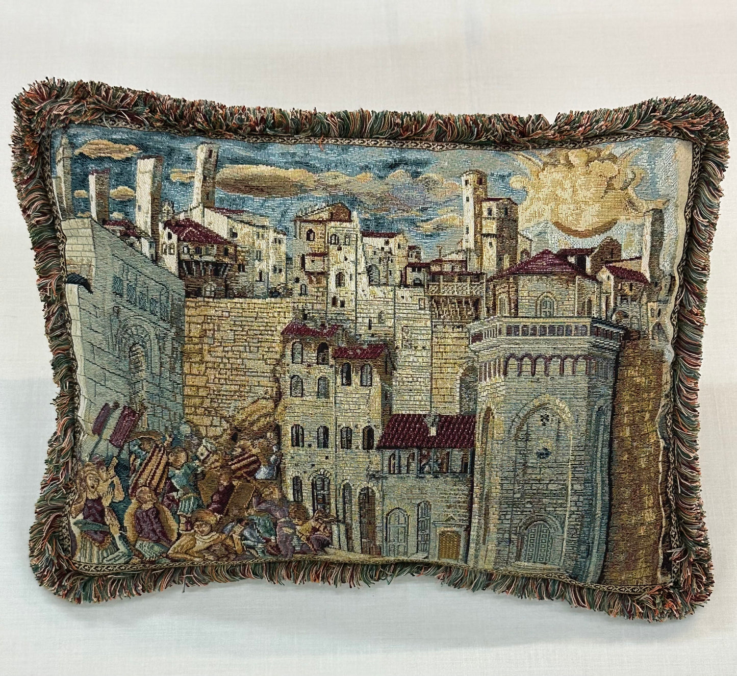 Cuscino con la storica presa di Perugia da parte di Totila.