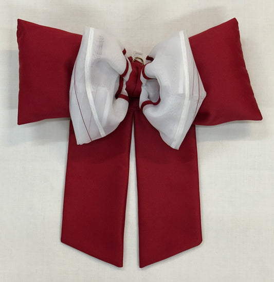 Fiocco Bianco/rosso per addobbo e fuori porta