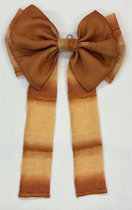 Fiocco raso arancio/mattone per addobbo e fuori porta